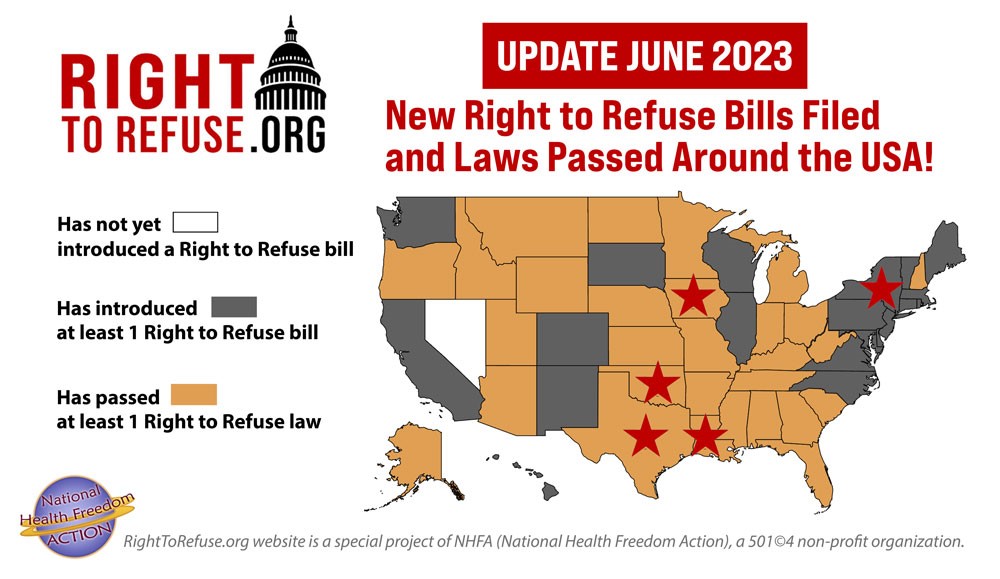 New Right to Refuse Bills and Laws Around the USA National Health
